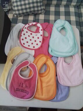 Lot of 21 Baby Bibs New